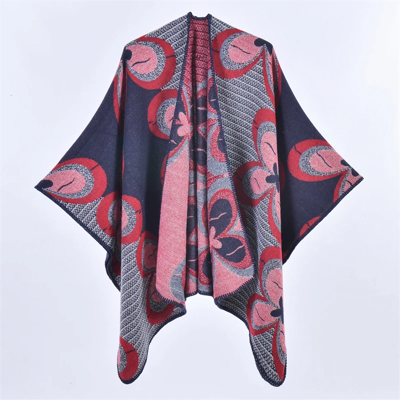 

130*150CM NEW Elegant Women Scarf Winter Poncho Warm Female Thick Wrap Blanket Capa Para Mujer Shawls