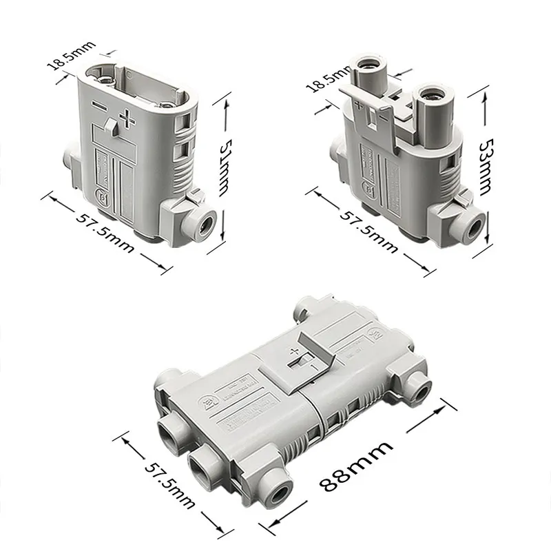 100A Male Female Connector for Parking Air Conditioning Waterproof High Current Truck Anti Detachment Charging Power Head Plug