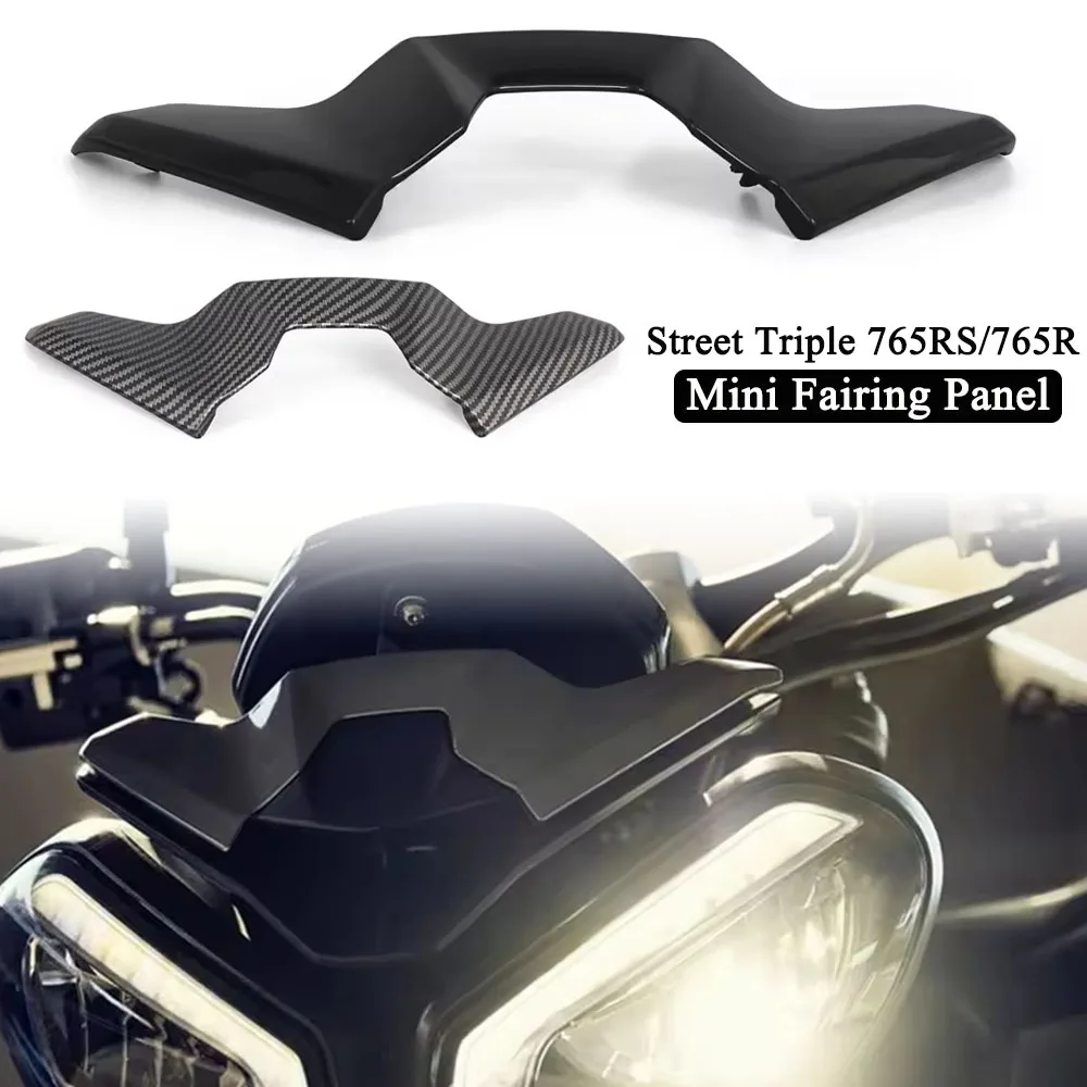 

2023 2024 2025 NEW Motorcycle Mini Front Windscreen Fairings Panel Cover MINI SCREEN For Street Triple 765RS MOTO 765R
