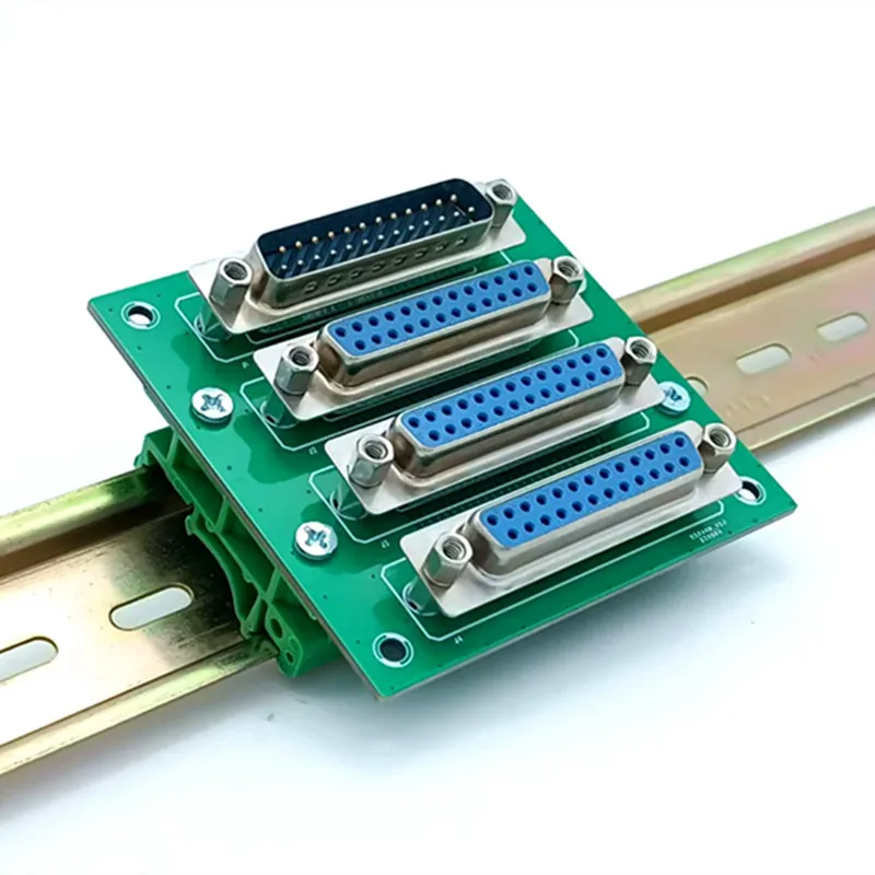 DB25 Splitter DB25 Male to Female D-SUB Buss Board Interface Module Simple guide rail bracket Mount
