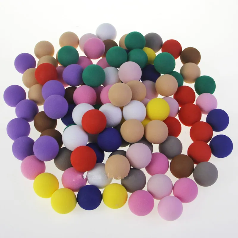 50pcs 10 Colors 25mm Colorful EVA Foam Soft Sponge Balls For Practice