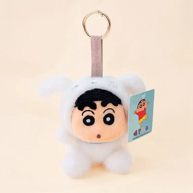 14 ซม.ล่าสุด Transformation Crayon Shin chan กระเป๋าเป้สะพายหลังจี้พวงกุญแจตุ๊กตา Plush ของเล่นตุ๊กตาการ์ตูนอะนิเมะน่ารักของขวัญตุ๊กตาสนุก