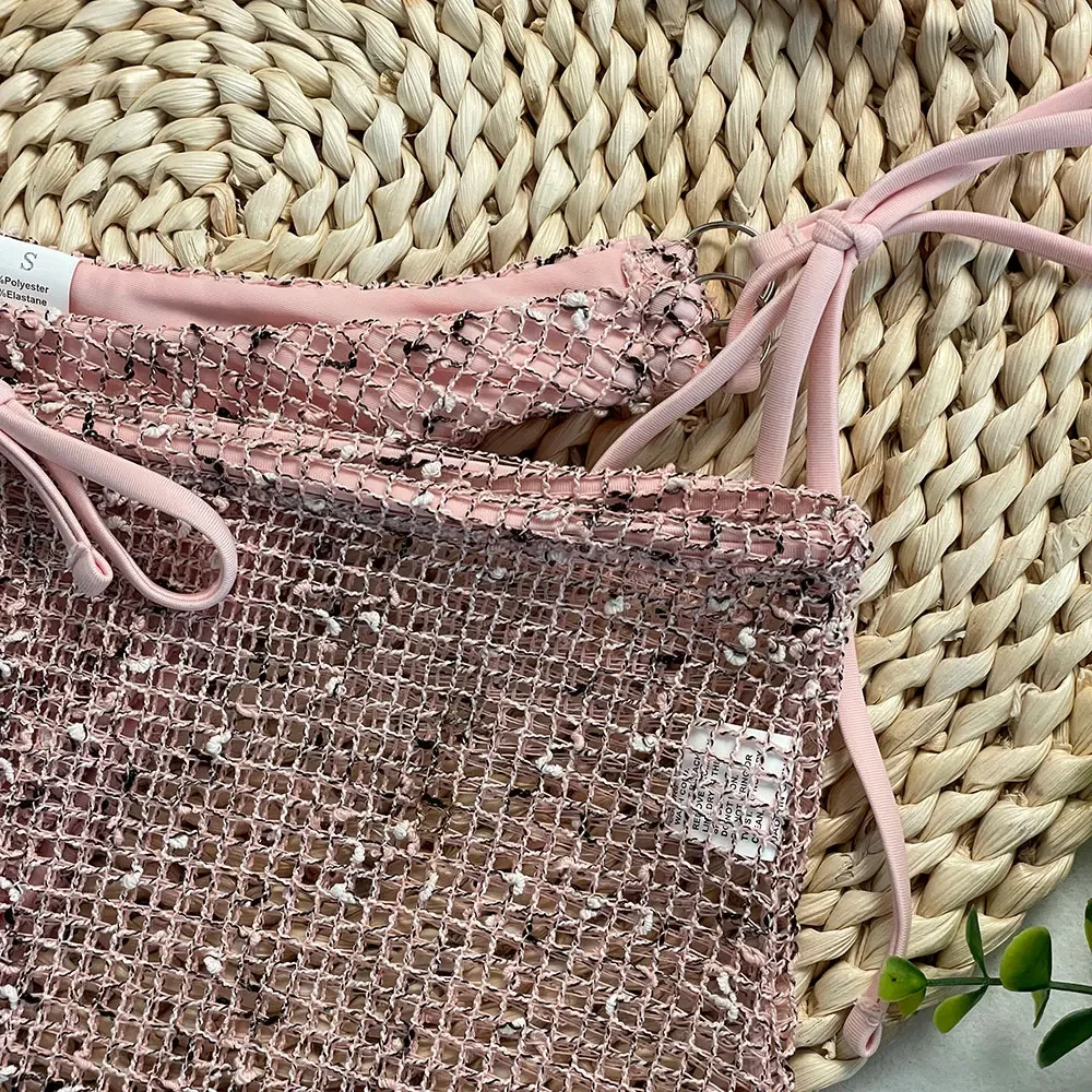 Shiny Swimsuit with Skirt Cover-Up 2025 Women's 3-Piece Bikini Set Adjustable Bathing Suit Summer Vacation Beachwear