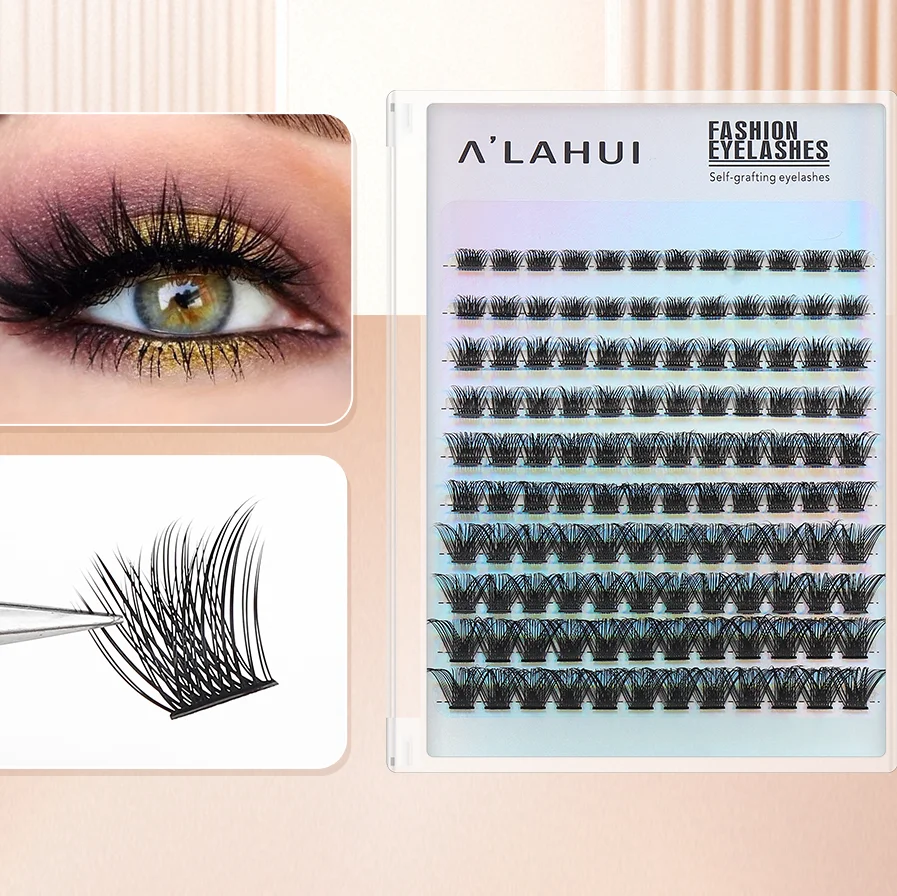 Ailaishi Gesegmenteerde Valse Extensie Cluster Diy Kit Coating Pincet Remover Koreaanse Cosmetica Eenvoudig Te Bedienen Wimpers Benodigdheden