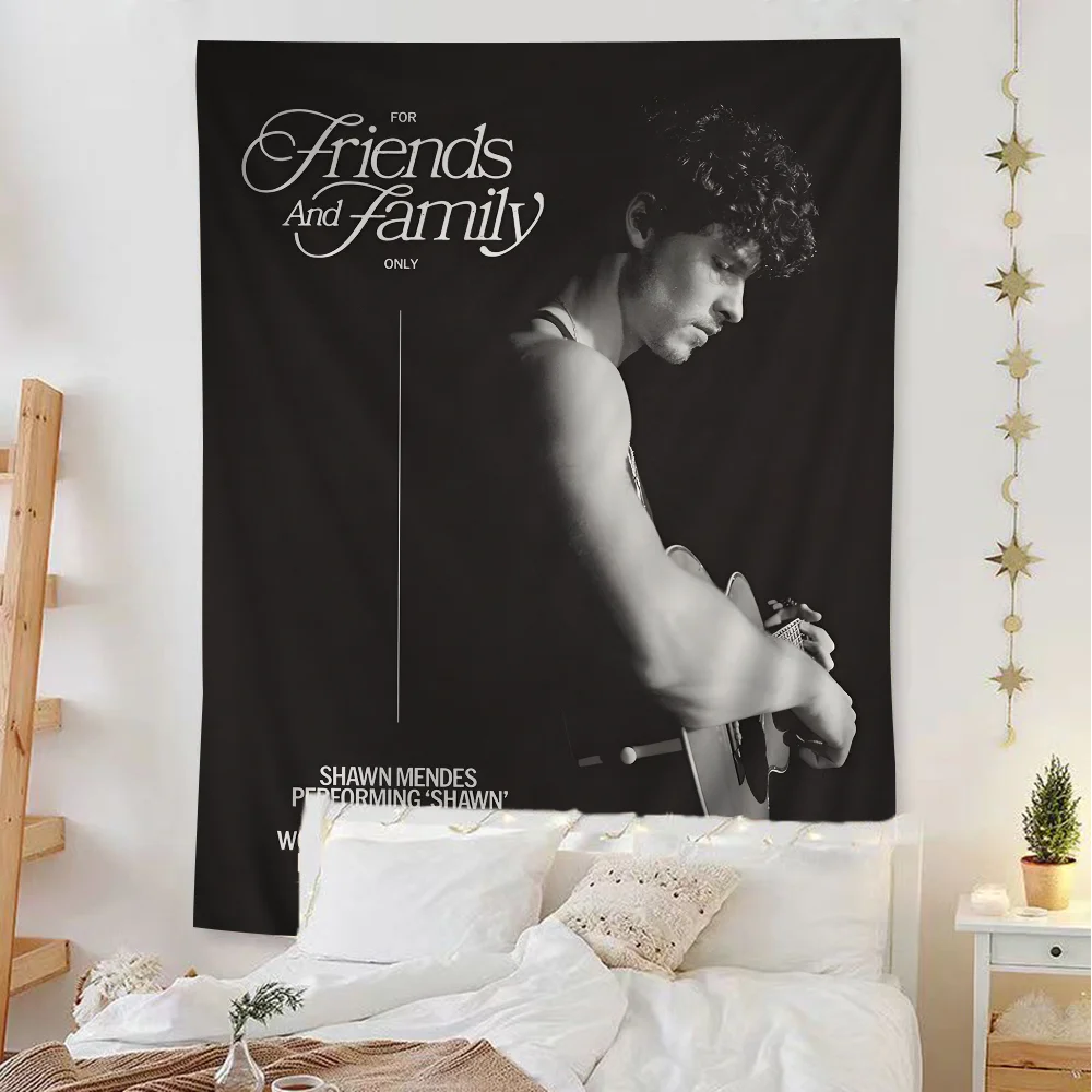 Singer Shawn Mendes Hippie Wall Hanging Tapestries Art Science Fiction Room Home Decor Kawaii Room Decor