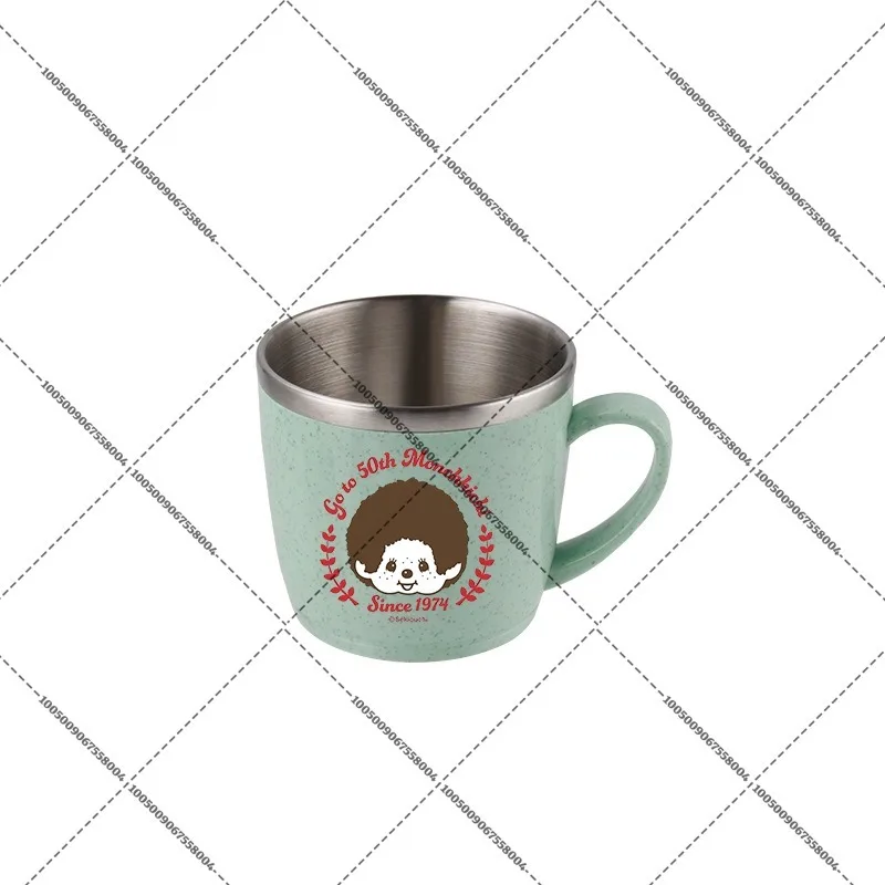 Monchhichi Toothbrushing Printing 304 Stainless Steel Toothbrush Cup Convenient Drop-resistant Cup Mouthwash Cups Portable Glass