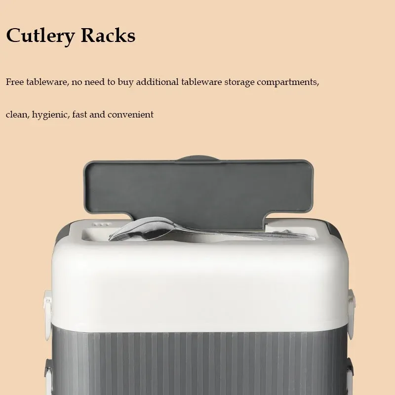 Portable 2L Smart Electric Heating Lunch Box 304 Stainless Steel Food Insulation Lunch Box Office Double Layers Food Heater