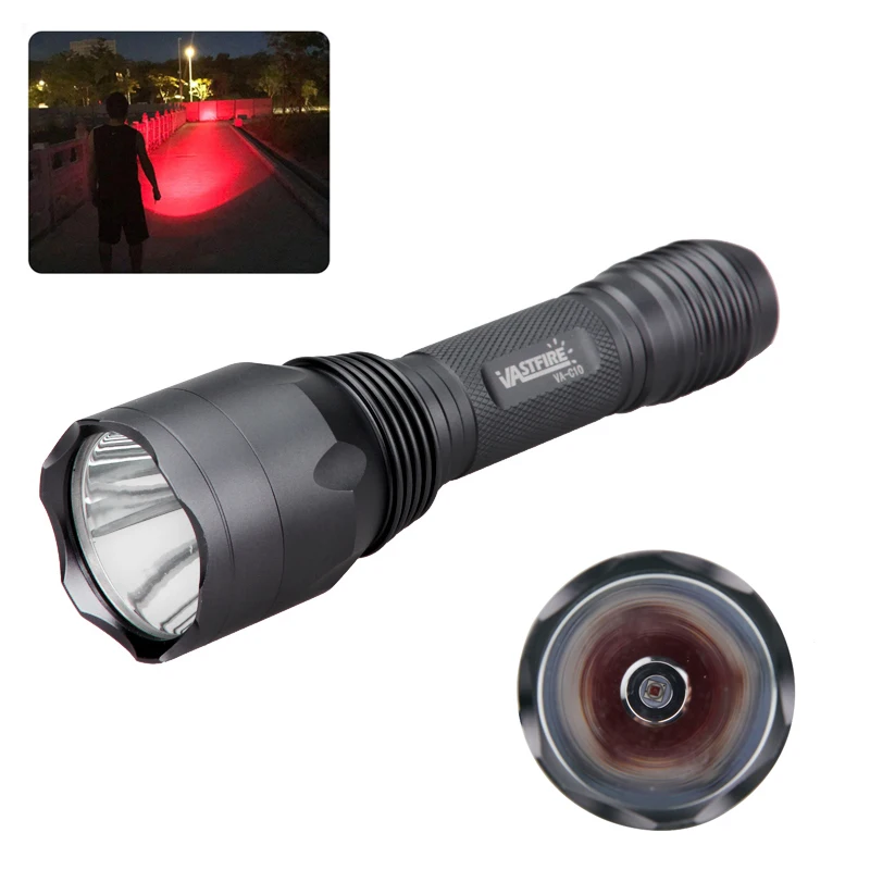 10000LM Portable Green/Blue/Red Light Flashlights Adjustable Focus Torch Mini Flashlight Pocket Outdoor Flashlights Small Torch