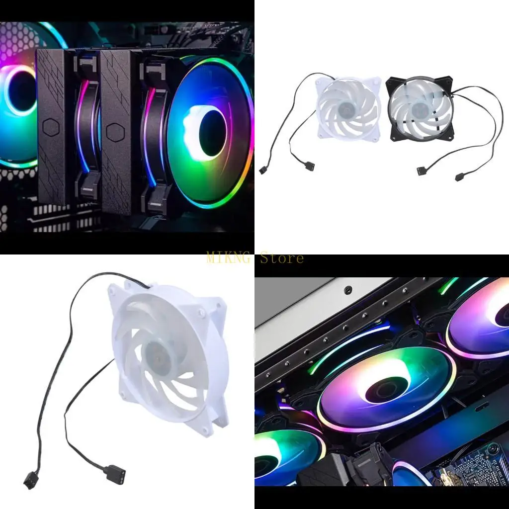 

ARGB CPU Case Fan 120mm Infinitys Mirror 5V 3PIN Motherboards Lighting Syncs 4PIN PWM 800-1800RPM Case Coolers Fan best sale