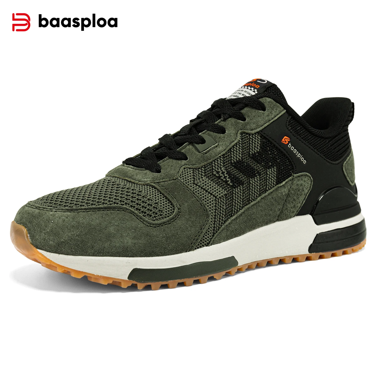Baasploa Mannen Loopschoenen 2024 Outdoor Mesh Oppervlak Ademende Sneakers Mannelijke Casual Antislip Slijtvaste Wandelschoenen