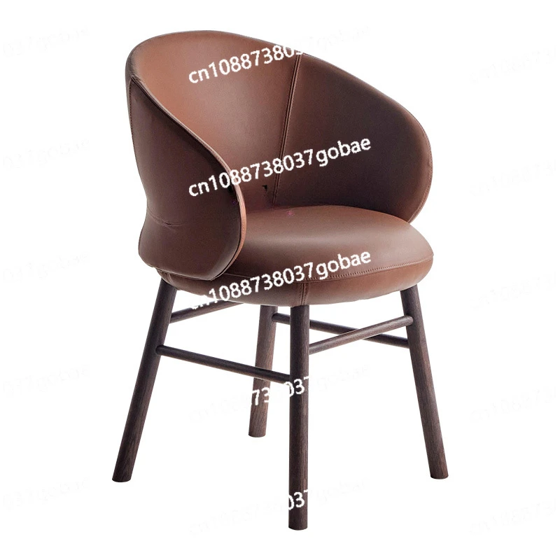 ZC Retro Fabric Dining Chair Home Cafe Milk Tea Shop Single Leisure Chair Cosmetic Chair