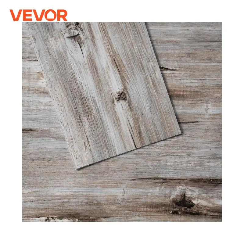 VEVOR Self Adhesive Vinyl Floor Tiles 20/36pcs Vintage Wood Grain DIY Flooring for KitchenDining Room Bedrooms 0.65/2.5mm