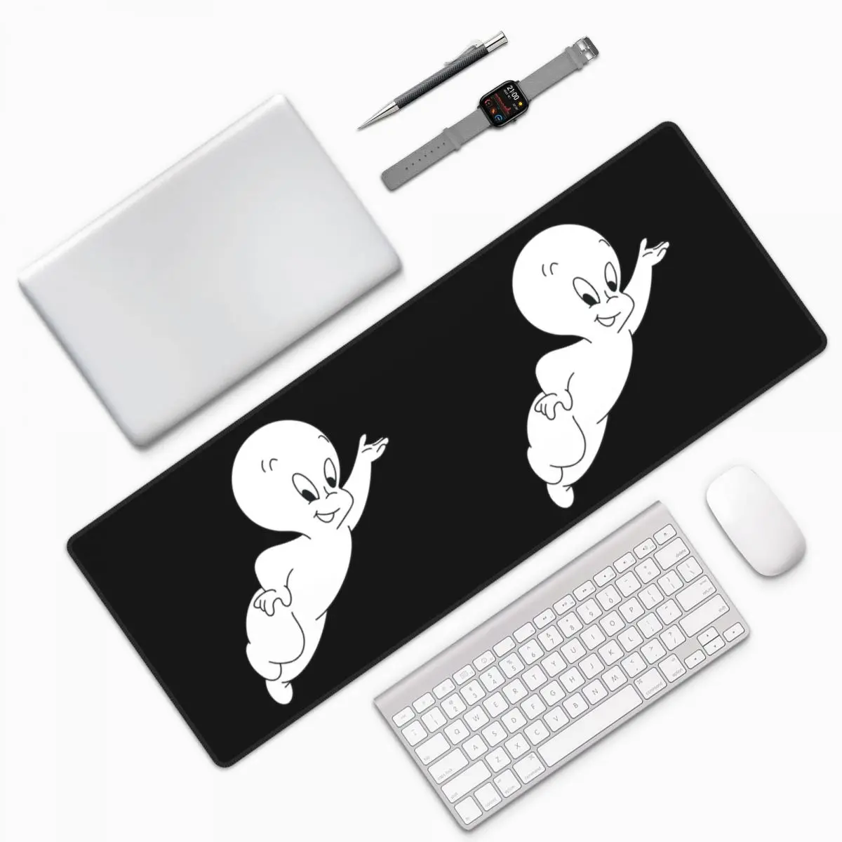 Casper The Friendly Ghost 90s Large Mouse Pad Computer Keyboard Mouse Mat Gaming PC Laptop Desk Mat Table Mats