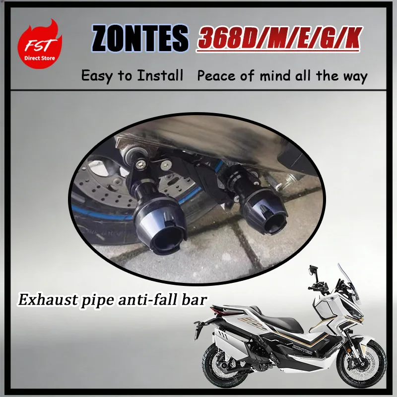 

FOR Heavy-Duty Bumper Guard for ZONTES 368D/M/E/G/K with Exhaust Anti-Fall Bar And Anti-Collision Ball - Motorcycle Protection