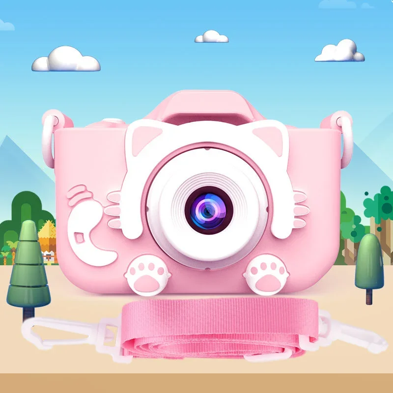 

Children Kids Digital Camera With 32GB TF Card HD 1080P 2 Inch Cute Cat Cameras Mini Photo Camera For Birthday Xmas Gifts