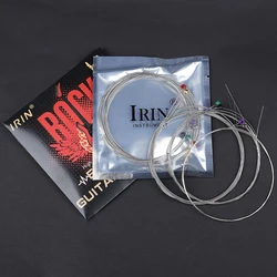 IRIN E680 Electric Guitar Strings 1-6 Stainless Steel Wire Strings Silver Electric Guitar Musical Instrument Accessories