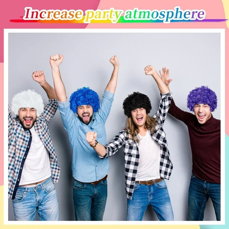 Round Curly Wig Clown Headdress Carnival Cosplay Kids Adult Exploding Hat Children\'s Day Party Accessories Party Hat Decoration