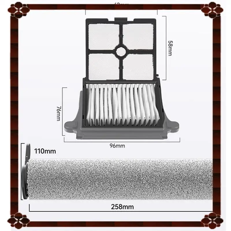 24-часовая доставка, совместимая с TINECO FLOOR ONE S7, паровая беспроводная мойка для влажной и сухой уборки пола, ручная роликовая щетка, запасной фильтр Hepa