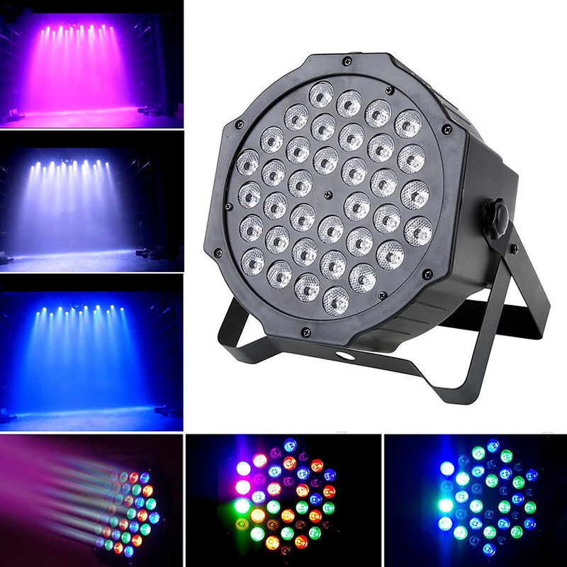 36 LED RGB Stage 72W Light Flat Par Lamp DMX512 Club DJ Party Disco Lighting