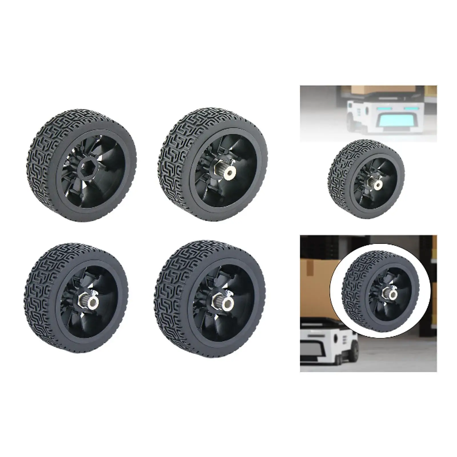 Toy Car Tire Sturdy Easy to Install Part DIY Modification for Model Vehicle Accessory Replacement 85mm Rubber Wheel Tire