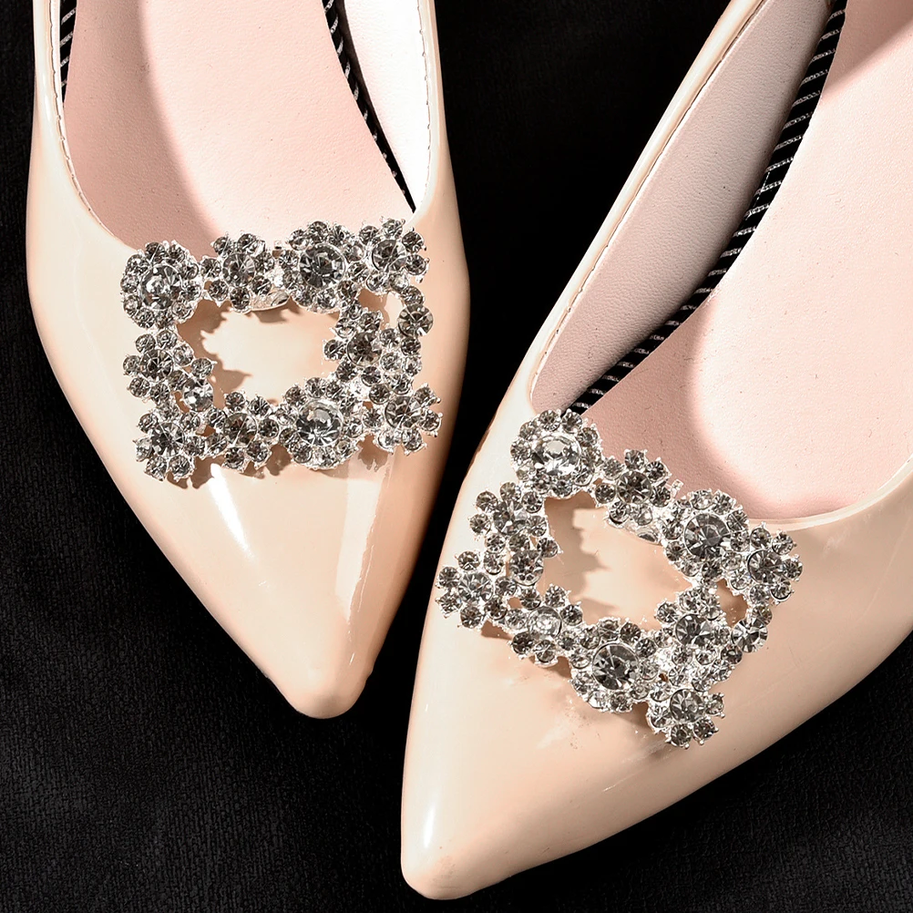 

Rhinestones Shoe Clips Decorative Buckles Wedding Heels Accessories For Pumps Removable Jewelry Shoe Decor Charm