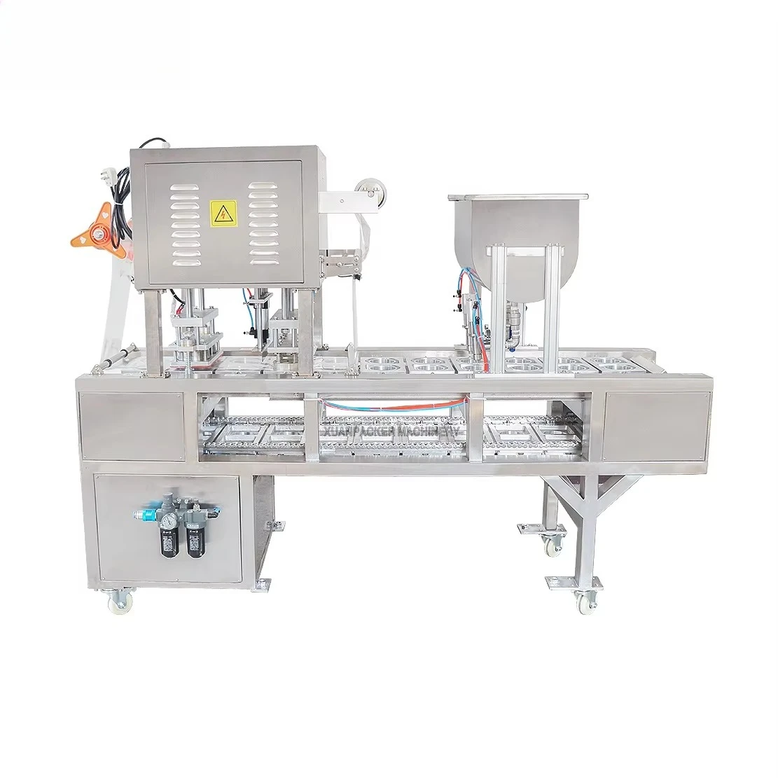 BG32 Pneumatic Automatic Plastic Cup Sealing Machine for Jelly & Yogurt Cups