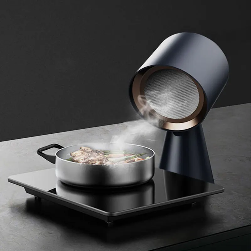 Household Installation Free Mini Desktop Range Hood Kitchen Exhaust Hood Oil Fume Cooker Decomposition Purifier