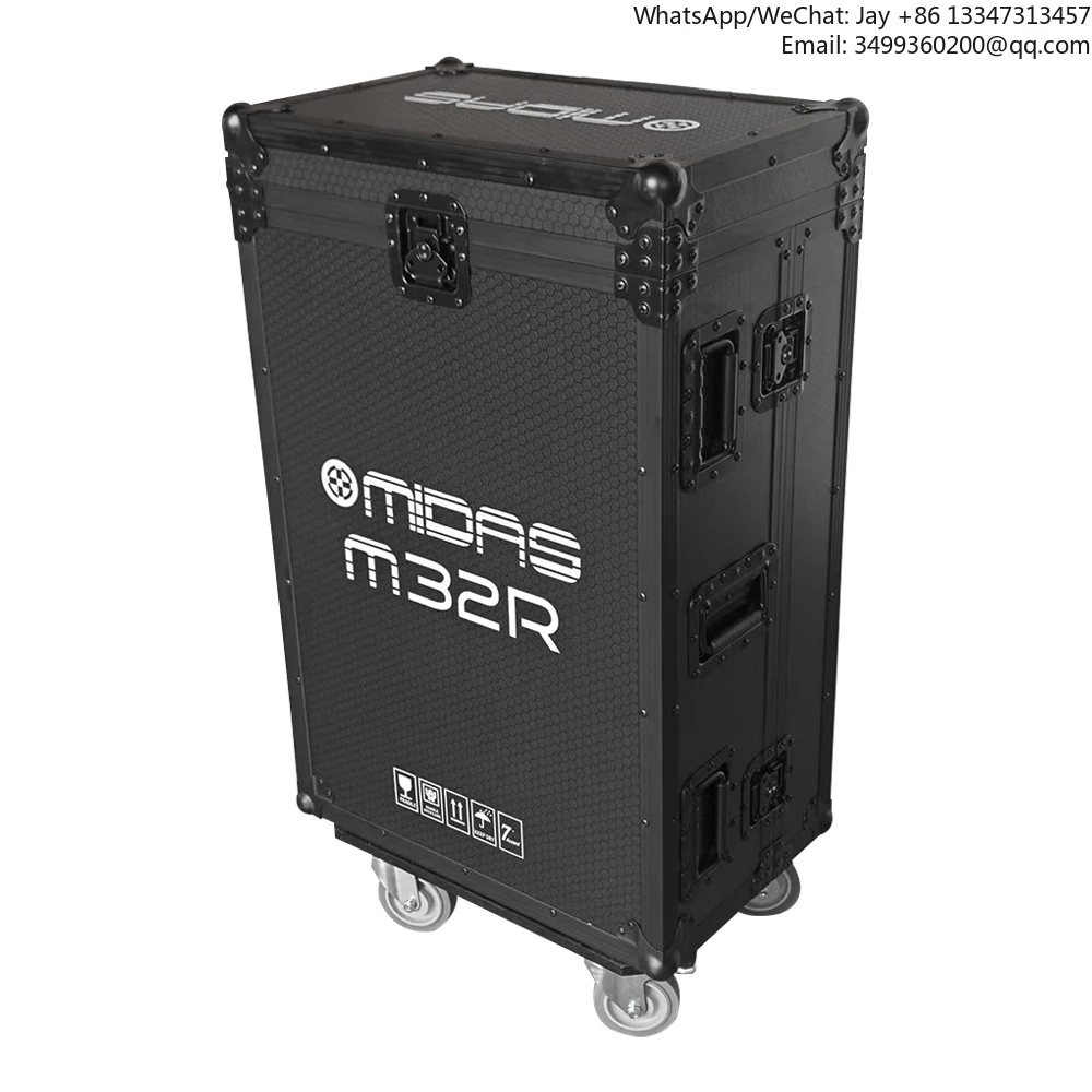 

Customized M32R Live Flight Case Normal Version All-Black With Wheels Pa System Stage Equipment Digital Mixer Flight Case