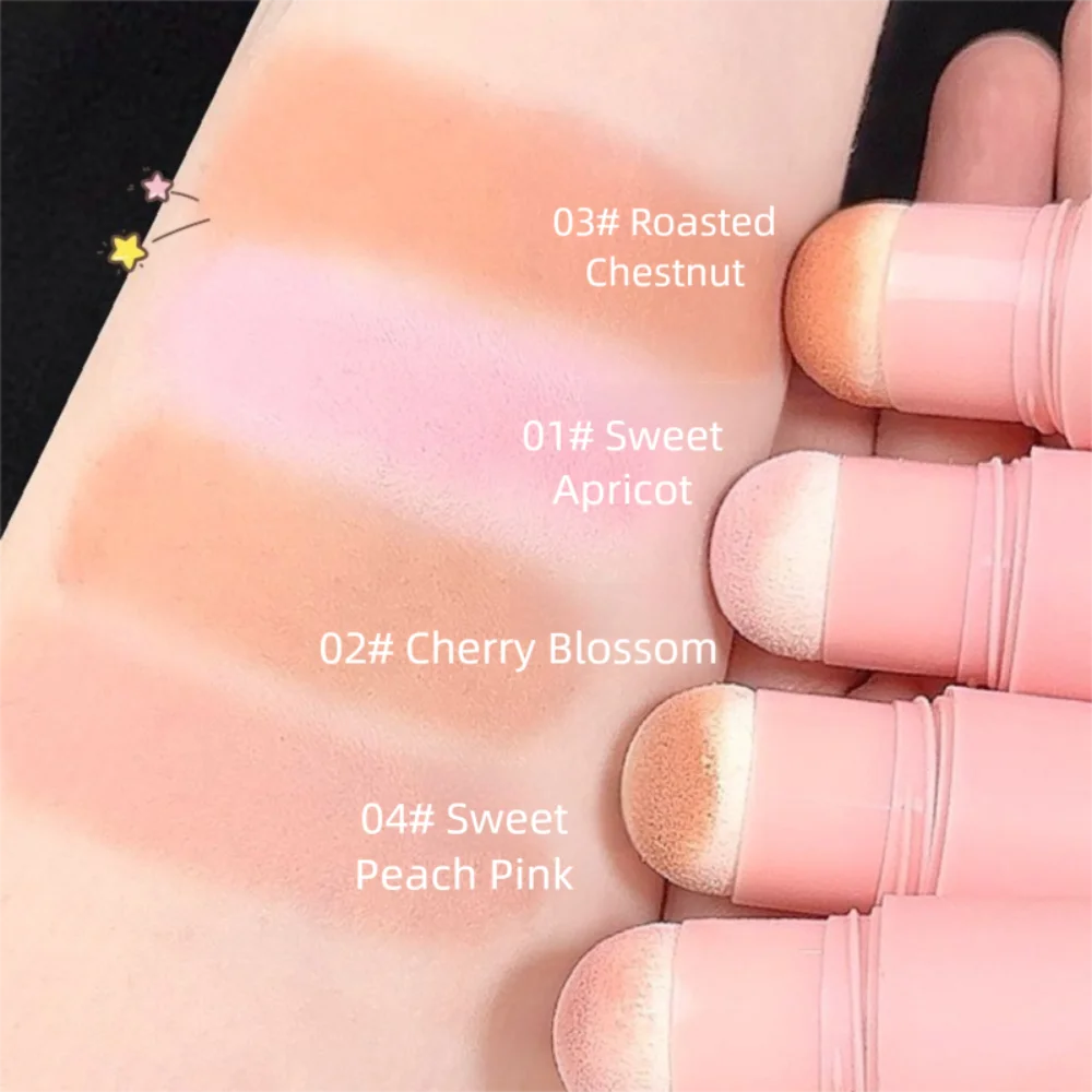 3 cores blush stick fosco hidratante rosto blush cor melhorando creme de blush líquido para bochecha de longa duração