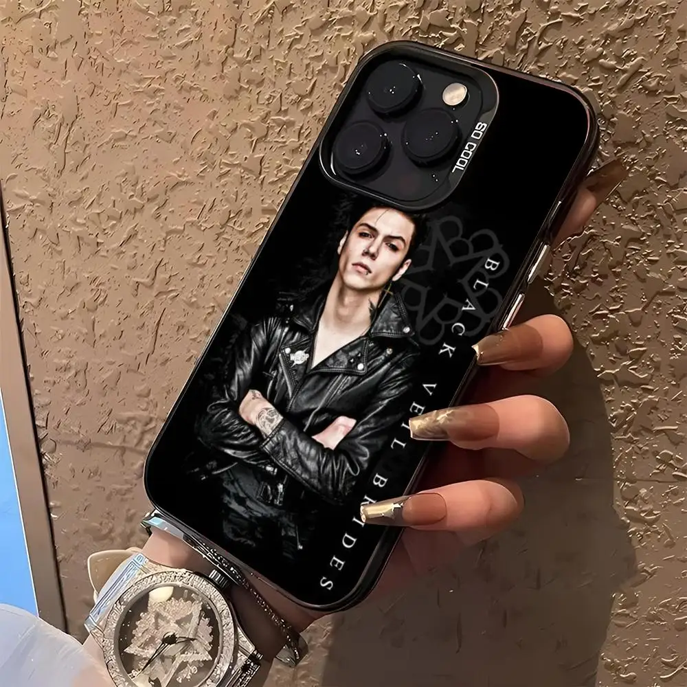 Andy Biersack Veil Brides BVB Fashion Phone Case for iphone 16 15 14 13 11 12 Pro Max Xr X Xs Plus black silver hard shell Cover