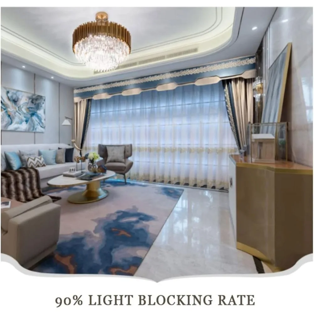 Thermal Insulated Blackout Curtains for Bedrooms and Living Rooms - Modern French Style Window Treatments with Unique Design