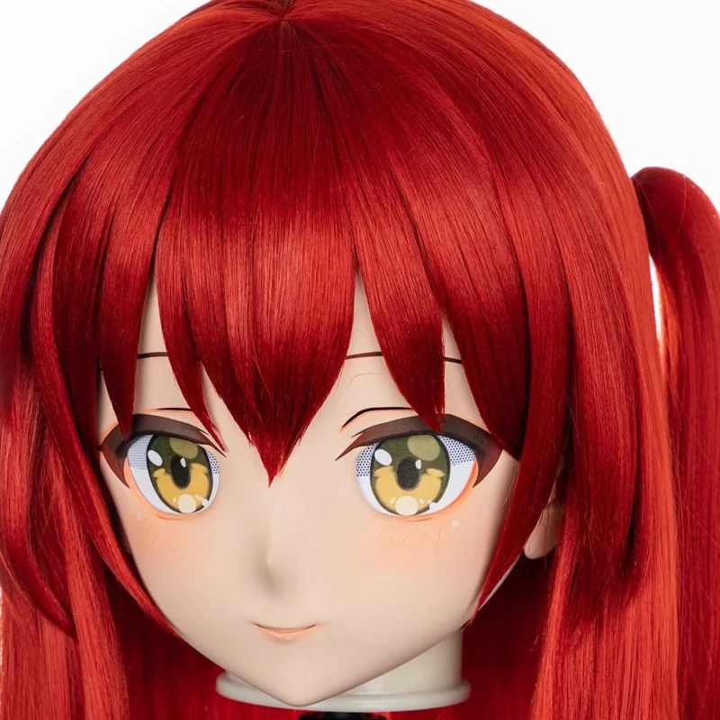 (MEO079) تخصيص اليدوية كامل رئيس قابل للقفل فستان متقاطع الذكور إلى الإناث اليابانية الكرتون أنيمي لعبة شخصية Kigurumi قناع #4