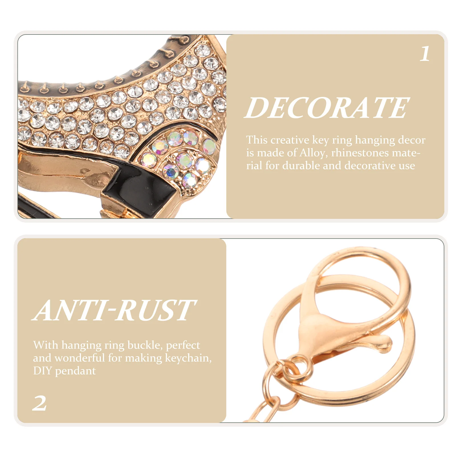 

Rhinestone Skating Keychain Creative Metal Key Ring For Women Bag Charm Pendant Decorative Backpack Bike Hanging Keychains Gift