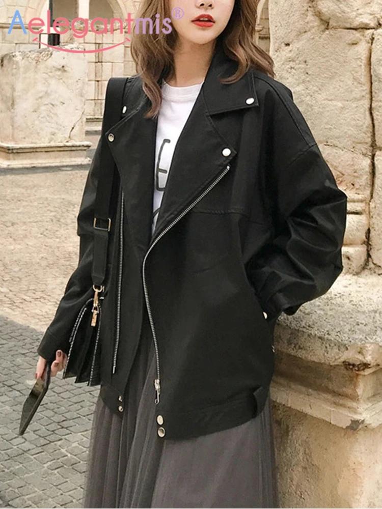 Oversized Faux Leather Jacket