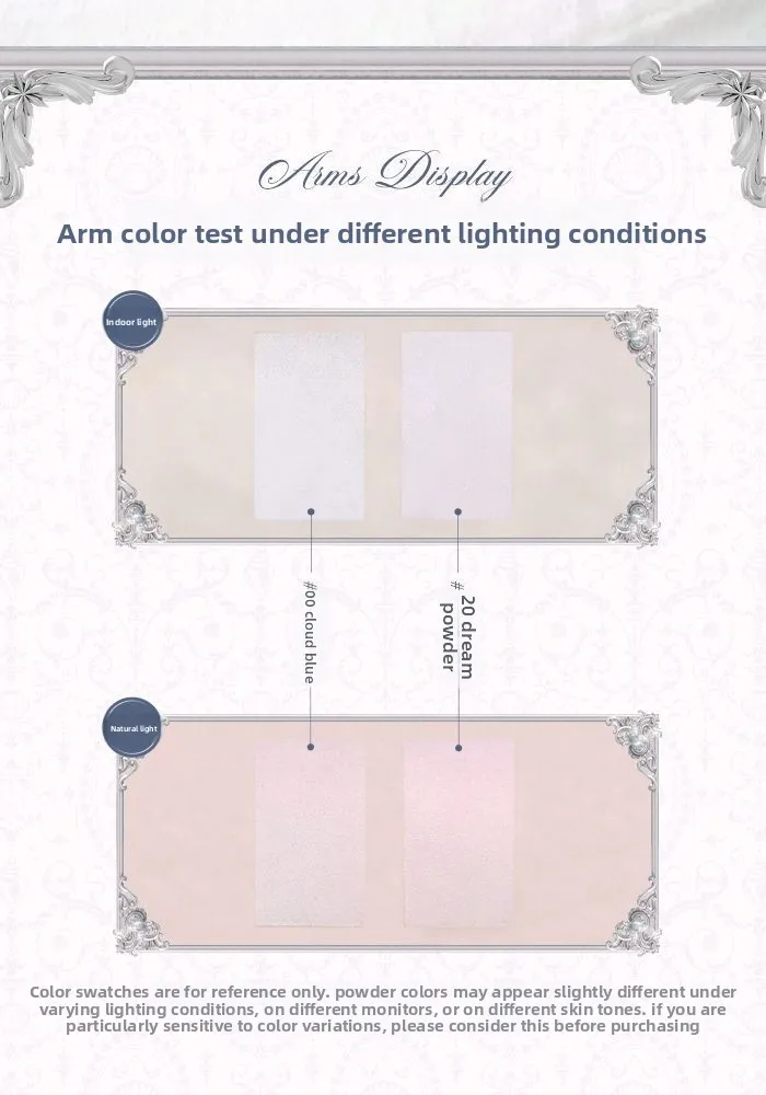 بودرة مضغوطة من فلاور نوز شل بيرل، لون مختلط، إعداد مكياج شفاف غير لامع، توهج طبيعي، رقيق وصديق للبشرة للنساء