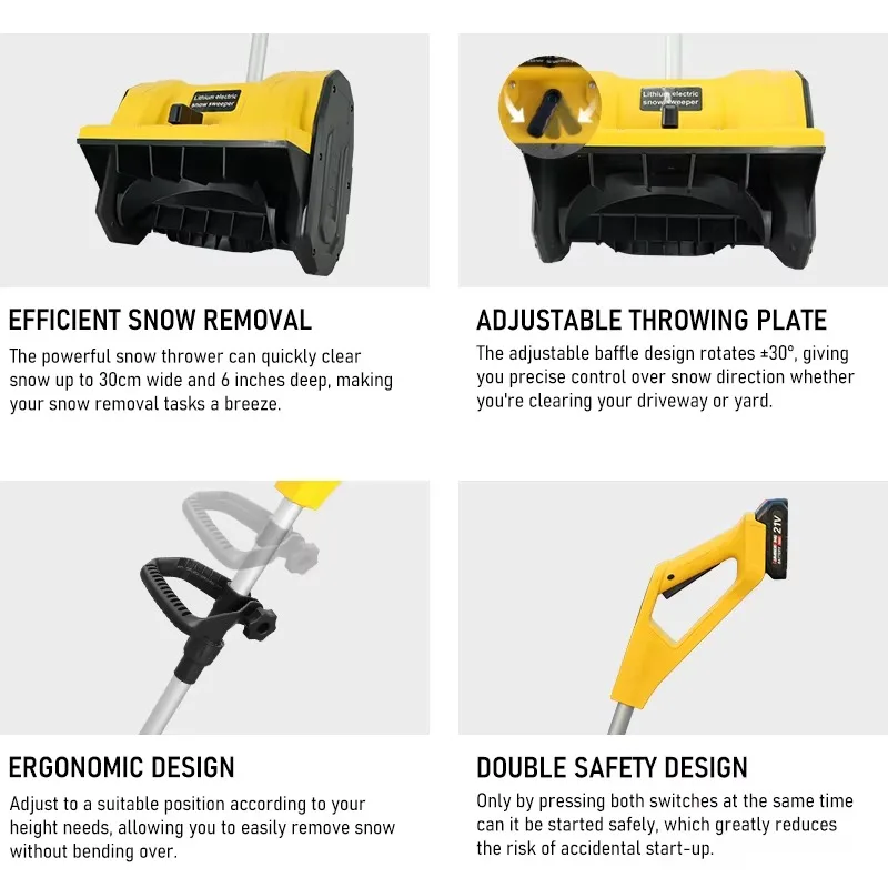 Pelle à neige électrique sans fil 21V, Mini Machine industrielle de souffleuse à neige sans fil pour bricolage