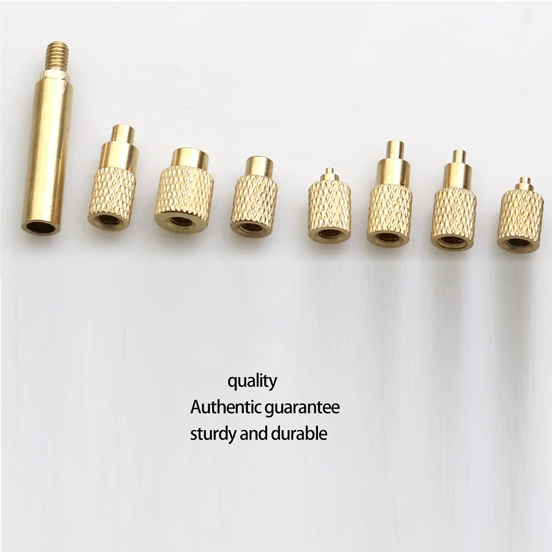 

YOST-Heat Insert Nut Iron Tip T12 Soldering Iron Tip Insert Internal Thread Tip M2-M8 Brass Hot Nut Insertion Kit
