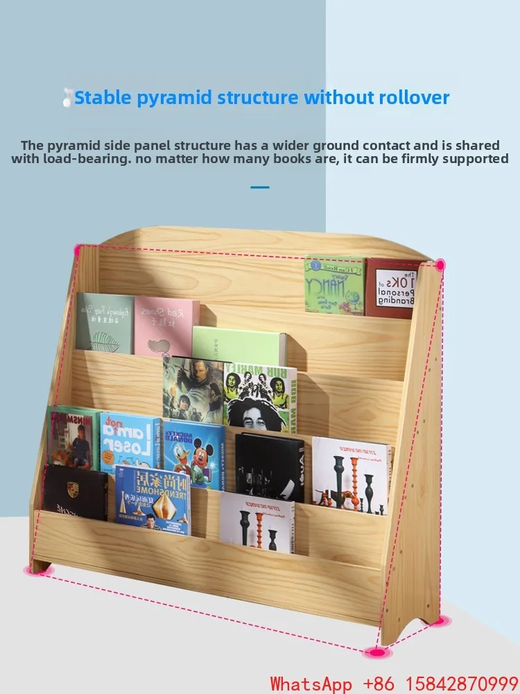 Etagere-simple-pour-livres-et-journaux-bibliotheque-d'images-pour-etudiants-de-la-maternelle-presentoir