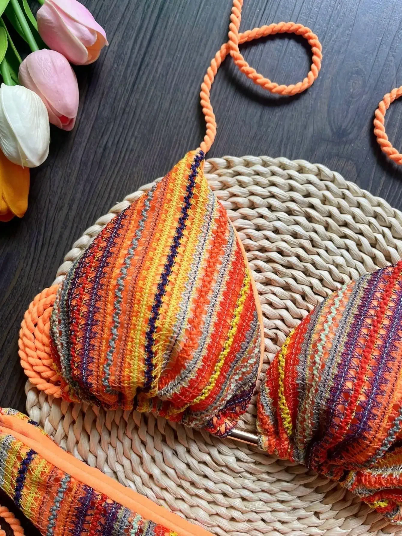 RUOTONGSEPT 2025 섹시한 땋은 로프 스트랩 비키니 세트 새로운 수영복 여성 수영복 푸시 업 브라질 수영복 비치 Biquinis