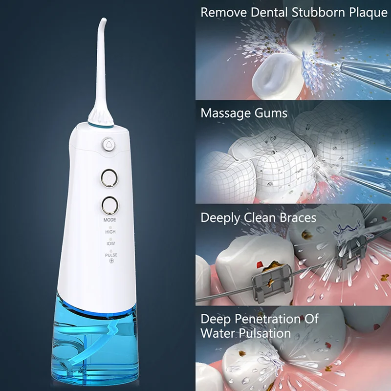 2024 New Rechargeable Wireless Electric Portable Oral Irrigator Cordless Dental Water Flossers for Teeth