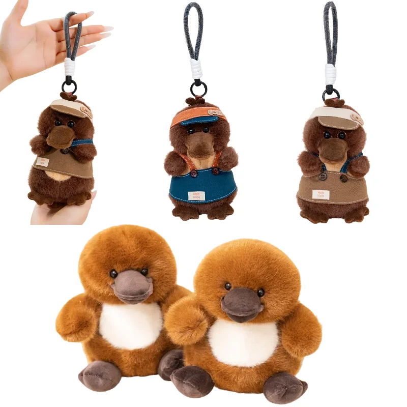 22cm Kawaii Soft Platypus Plush Toy 15cm Lifelike Platypus Plush Pendant Bagpack Decor Funny Keychain Kid Birthday Xmas Gift