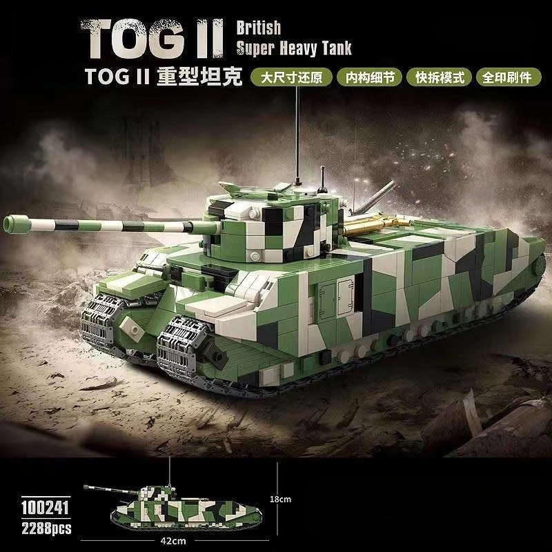 

TOG ll Heavy Tank DIY Toy Creative Toys Large tank Classic Model Series MOC Building Blocks DIY Educational Gift Birthday Gift