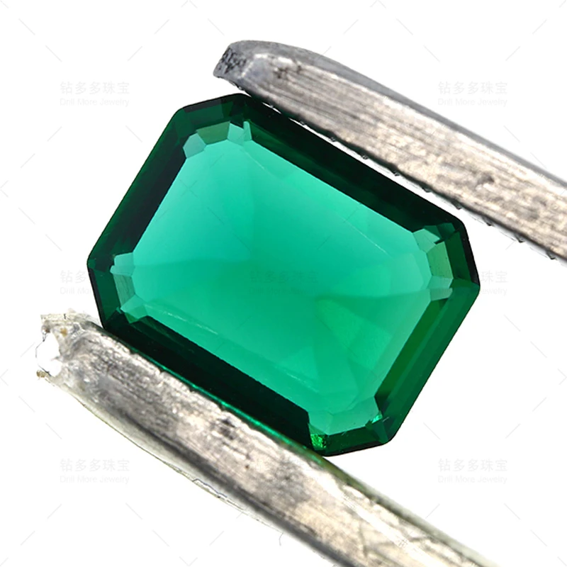 Hydrothermal Emerald Lab In Zambia Grow Gemstones Emerald Cut Exquisite Gemstones Customizable Pendant Rings