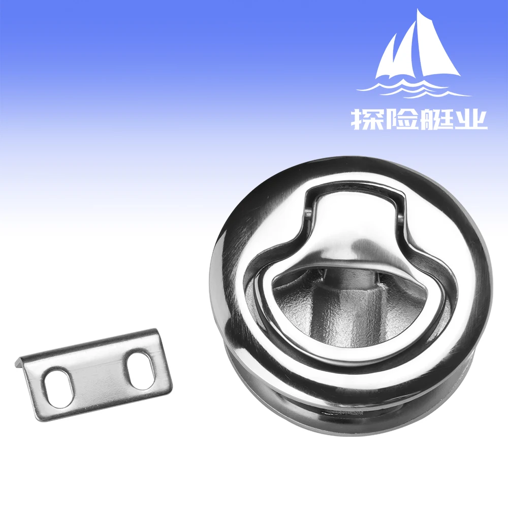 Marine Stainless Steel Floor Buckle Yacht RV Handle Ring Deck Box Cover Lock Box Buckle Beach Lock Hardware Accessories