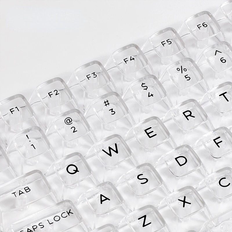 Transparent Blank Backlit Keycaps for MX Switch Mechanical Keyboard 132 Keys Crystal PC Gaming Universal Keycap DIY Custom Keys