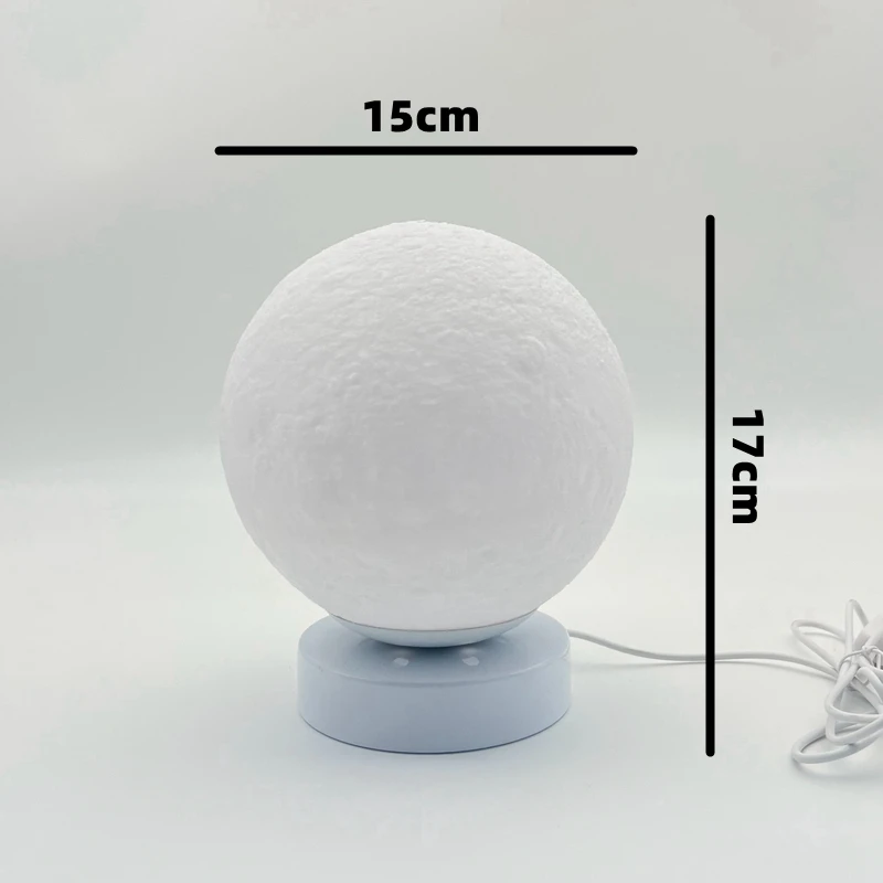 3D imprimé lune Plug-in veilleuse chambre chevet étude bureau lampe de Table chaud jaune ambiant créatif décoratif cadeau lampe