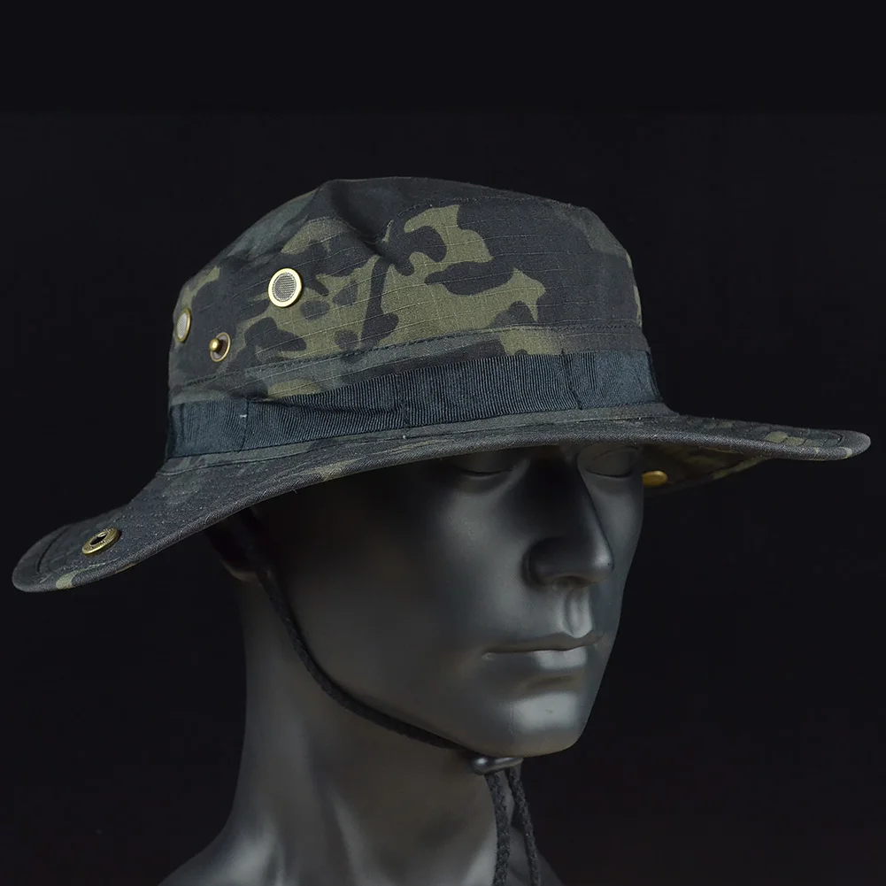 Mege Tactical Camouflage Bonnie Hat US Outdoor Hiking Panama Summer Sun Bucket Cap Gear