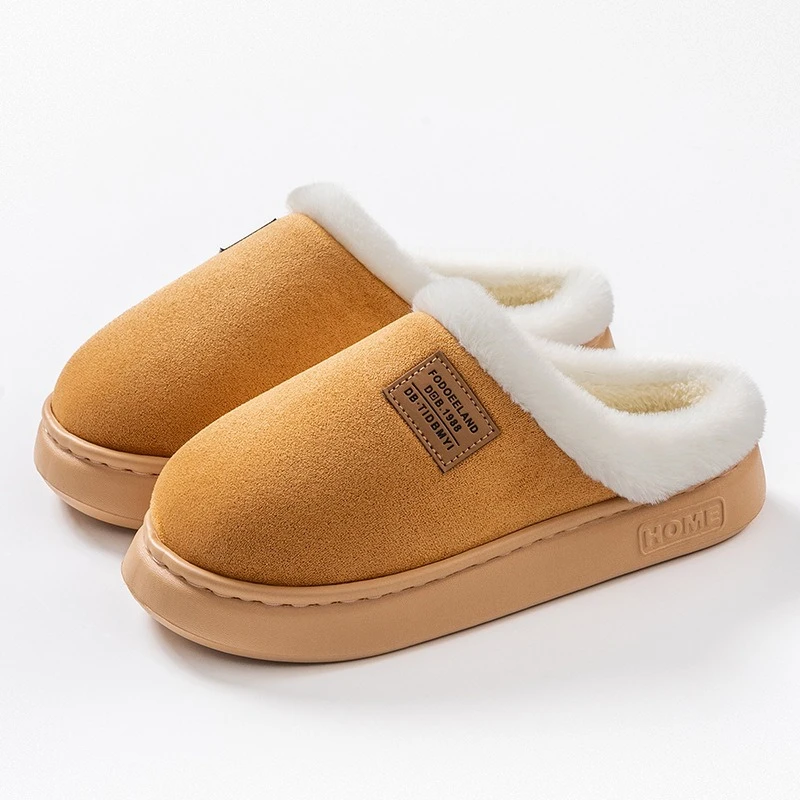2025年冬 シンプルでおしゃれな綿製滑り止め厚底暖かく快適なホームスリッパ アウトドア綿製スリッパ