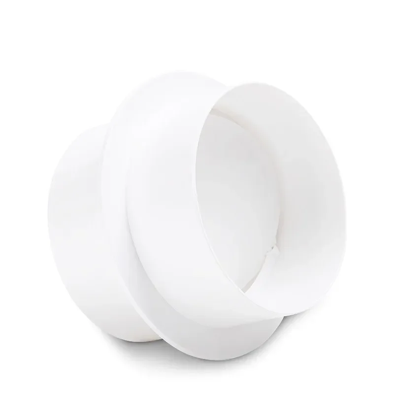 PVC Round Pipe Draft Blocker, BackDraft Damper, Duto de ar do ventilador de ventilação unidirecional, 80-200mm, Válvula de retenção