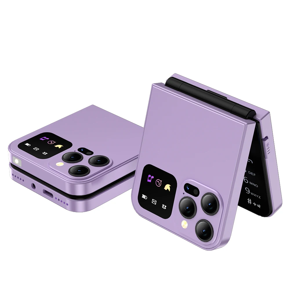 SERVO A50 Pro Flip Phone Dual SIM Card GSM Electric Torch Automatic Call Recording 2.4 Inch Screen Foldable Mobile Phones Type-C